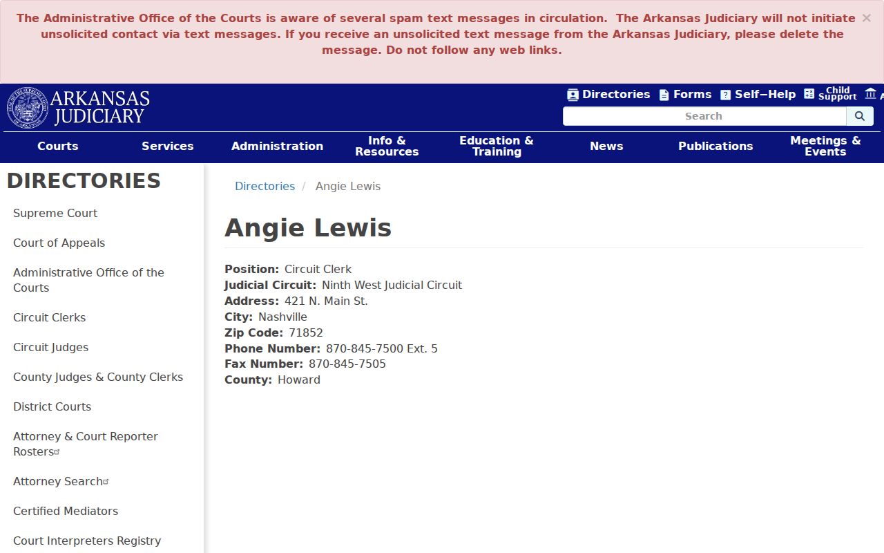 Howard County court docket Circuit Clerk profile