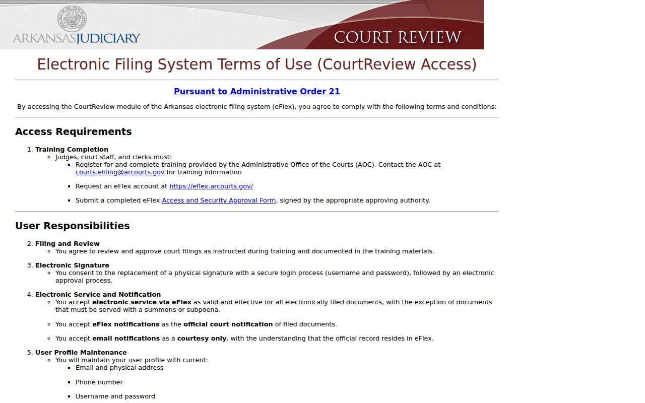 Howard County case search eFlex CourtReview access terms