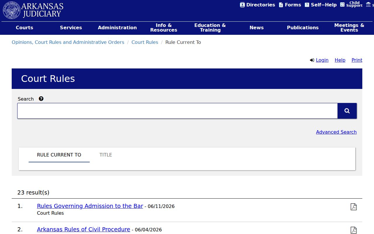 Arkansas criminal appellate rules for Howard County criminal docket appeals